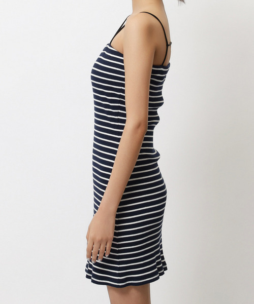 BACK TO THE FIELD（バック トゥー ザ フィールド）の「【MLB】アシメラインリブキャミワンピース（ワンピース・レディース・ネイビー/イエロー/ブラック・FREE）」の16枚目の写真