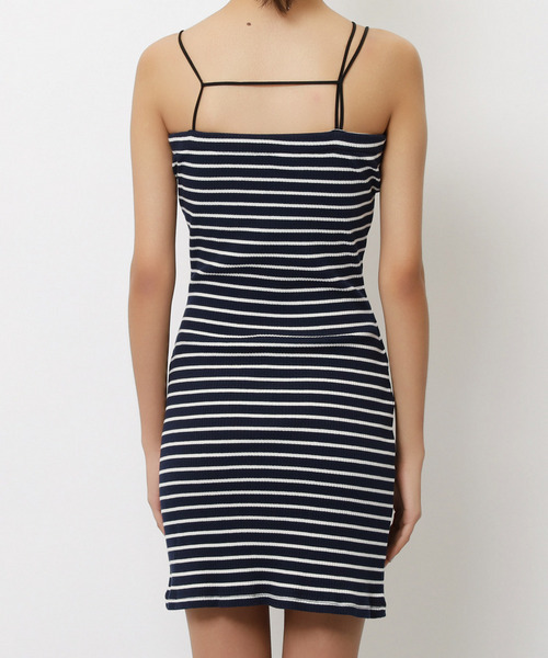 BACK TO THE FIELD（バック トゥー ザ フィールド）の「【MLB】アシメラインリブキャミワンピース（ワンピース・レディース・ネイビー/イエロー/ブラック・FREE）」の17枚目の写真