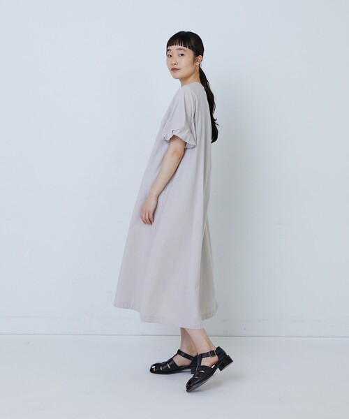 LOISIR(ロワズィール)の「【MTサイズ有り】コットンワッシャーローンバルーンスリーブワンピース(ワンピース・レディース・ベージュ・M/MT)」の4枚目の写真