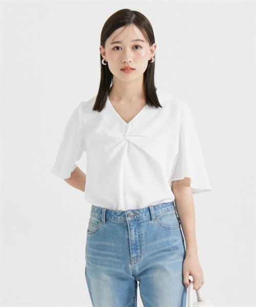 専用　★Rene★ 半袖ブラウス　2点 セール】小さいサイズ ねじれ半袖ブラウス 低身長さん・小柄女性