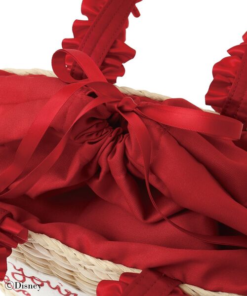 Maison de FLEUR（メゾンドフルール）の「Minnie Mouse/フリルハンドルカゴバッグ（かごバッグ・レディース・レッド・FREE）」の7枚目の写真