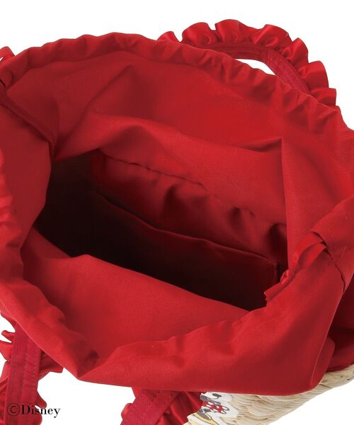 Maison de FLEUR（メゾンドフルール）の「Minnie Mouse/フリルハンドルカゴバッグ（かごバッグ・レディース・レッド・FREE）」の6枚目の写真