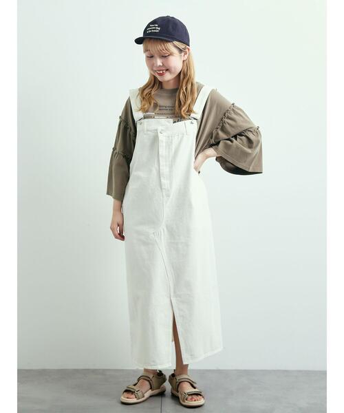 SM2（エスエムツー）の「ピグメント加工ギャザーティアードスリーブTシャツ（Tシャツ/カットソー・レディース・グリーン/チャコールグレー/グレー/オフホワイト・F）」の22枚目の写真