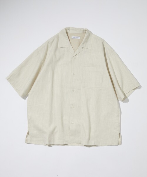 FREAK'S STORE（フリークスストア）の「FREAK’S STORE/フリークスストア LINEN COTTON O/C SH SS/リネン コットン オープンカラーシャツ ショートスリーブ（シャツ/ブラウス・メンズ・ブラック/オフホワイト/チャコールグレー/ベージュ・MEDIUM/LARGE）」の14枚目の写真