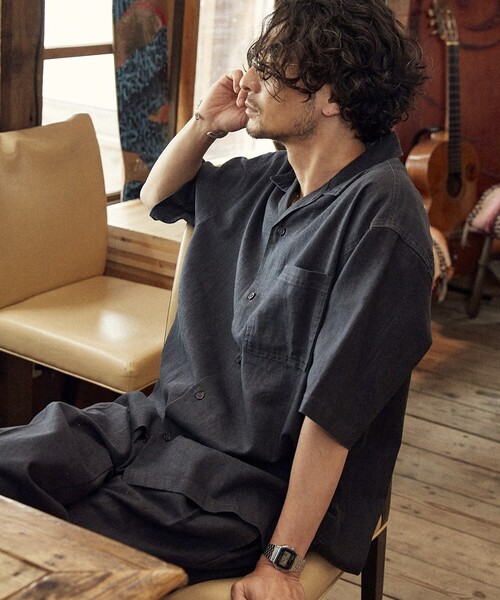 セール】FREAK'S STORE/フリークスストア LINEN COTTON O/C SH SS