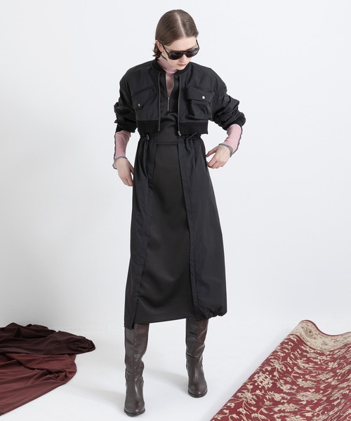 AULA AILA（アウラアイラ）の「ミリタリーバルーンワンピース（ワンピース・レディース・カーキ/ブラック/グレー・0）」の17枚目の写真