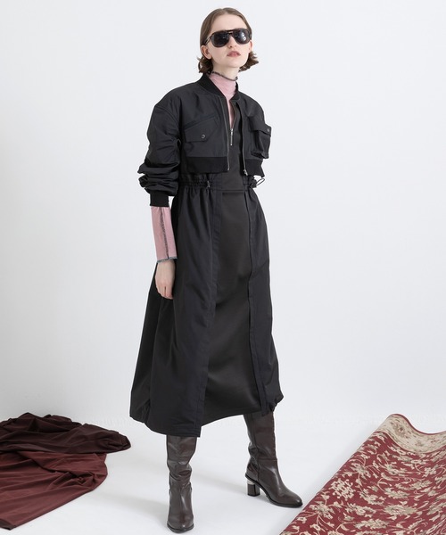 AULA AILA（アウラアイラ）の「ミリタリーバルーンワンピース（ワンピース・レディース・カーキ/ブラック/グレー・0）」の16枚目の写真