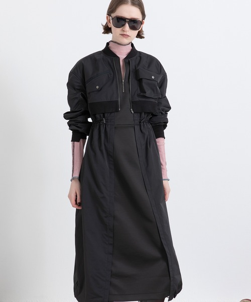 AULA AILA（アウラアイラ）の「ミリタリーバルーンワンピース（ワンピース・レディース・カーキ/ブラック/グレー・0）」の19枚目の写真