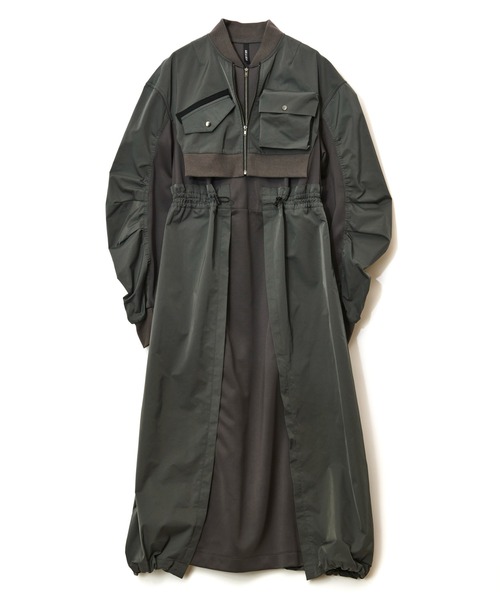 AULA AILA（アウラアイラ）の「ミリタリーバルーンワンピース（ワンピース・レディース・カーキ/ブラック/グレー・0）」の9枚目の写真
