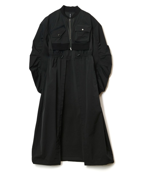 AULA AILA（アウラアイラ）の「ミリタリーバルーンワンピース（ワンピース・レディース・カーキ/ブラック/グレー・0）」の5枚目の写真