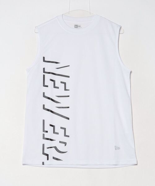 NEW ERA(ニューエラ)の「ニューエラ PA SL TECH TEE VERTICAL LOGO WHI(Tシャツ/カットソー・メンズ・ホワイト・M/L/LL)」の1枚目の写真