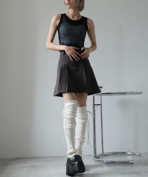 Ulysses（ユリシス）の「【ブラトップ】カップ付きデザインタンクトップ（タンクトップ・レディース・ホワイト/ブラック/グレー・F）」の22枚目の写真