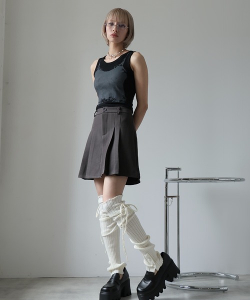 Ulysses（ユリシス）の「【ブラトップ】カップ付きデザインタンクトップ（タンクトップ・レディース・ホワイト/ブラック/グレー・F）」の5枚目の写真