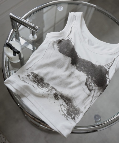 Ulysses（ユリシス）の「【ブラトップ】カップ付きデザインタンクトップ（タンクトップ・レディース・ホワイト/ブラック/グレー・F）」の15枚目の写真