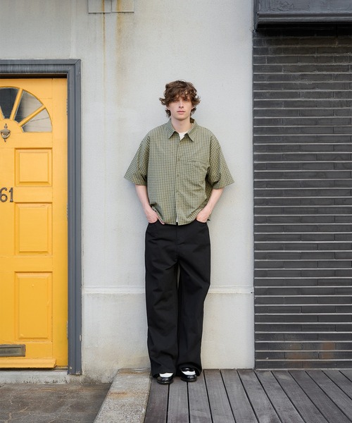 Regen Glanz（レーゲングランツ）の「cropped check shirt/クロップドチェックシャツ（シャツ/ブラウス・メンズ・グリーン/ブラック/ベージュ・LARGE/MEDIUM）」の20枚目の写真