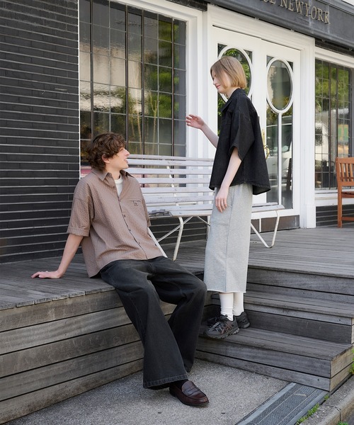 Regen Glanz（レーゲングランツ）の「cropped check shirt/クロップドチェックシャツ（シャツ/ブラウス・メンズ・グリーン/ブラック/ベージュ・LARGE/MEDIUM）」の13枚目の写真