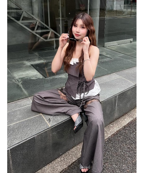 ラップデザインシャツベアトップ（その他トップス）｜Darich