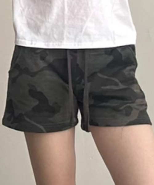 ユニセックス] 迷彩柄 スウェット ショート パンツ（その他
