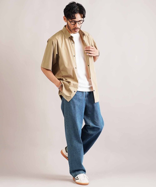 jiggys shop(ジギーズショップ)の「ポリエステルタフタ レギュラーカラー スナップボタン 半袖シャツ(シャツ/ブラウス・メンズ・チャコールグレー/ベージュ/ブラック/カーキ・SMALL/MEDIUM/LARGE/X-LARGE)」の16枚目の写真