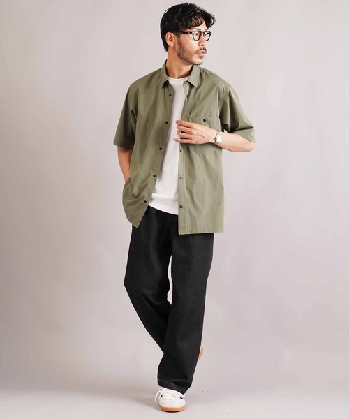 jiggys shop(ジギーズショップ)の「ポリエステルタフタ レギュラーカラー スナップボタン 半袖シャツ(シャツ/ブラウス・メンズ・チャコールグレー/ベージュ/ブラック/カーキ・SMALL/MEDIUM/LARGE/X-LARGE)」の19枚目の写真