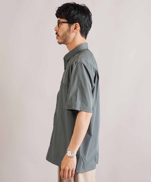 jiggys shop(ジギーズショップ)の「ポリエステルタフタ レギュラーカラー スナップボタン 半袖シャツ(シャツ/ブラウス・メンズ・チャコールグレー/ベージュ/ブラック/カーキ・SMALL/MEDIUM/LARGE/X-LARGE)」の11枚目の写真