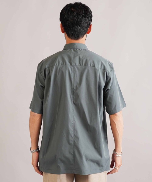 jiggys shop(ジギーズショップ)の「ポリエステルタフタ レギュラーカラー スナップボタン 半袖シャツ(シャツ/ブラウス・メンズ・チャコールグレー/ベージュ/ブラック/カーキ・SMALL/MEDIUM/LARGE/X-LARGE)」の12枚目の写真
