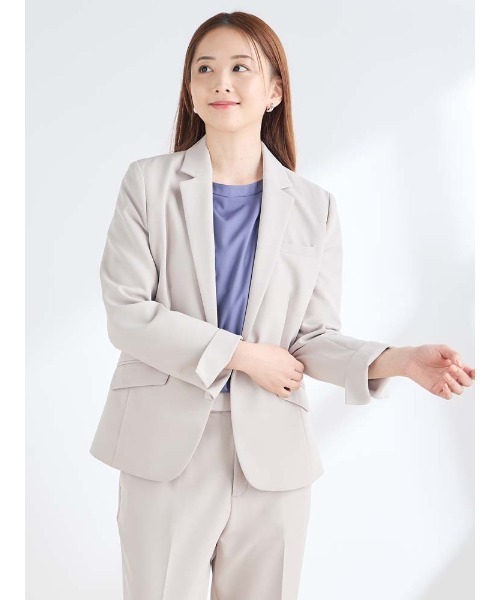 Perfect Suit FActory（パーフェクトスーツファクトリー）の「コットンライク　袖タック　ブロードブラウス　オフホワイト/ブラウン/ブルー（シャツ/ブラウス・レディース・オフホワイト/ブラウン/ブルー・M/L/S）」の15枚目の写真