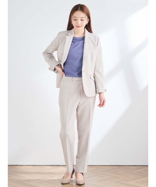 Perfect Suit FActory（パーフェクトスーツファクトリー）の「コットンライク　袖タック　ブロードブラウス　オフホワイト/ブラウン/ブルー（シャツ/ブラウス・レディース・オフホワイト/ブラウン/ブルー・M/L/S）」の16枚目の写真