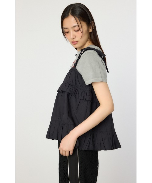 RODEO CROWNS WIDE BOWL（ロデオクラウンズワイドボウル）の「2WAYフリルキャミソール（その他トップス・レディース・ブラック/オフホワイト/ブルー・FREE）」の5枚目の写真