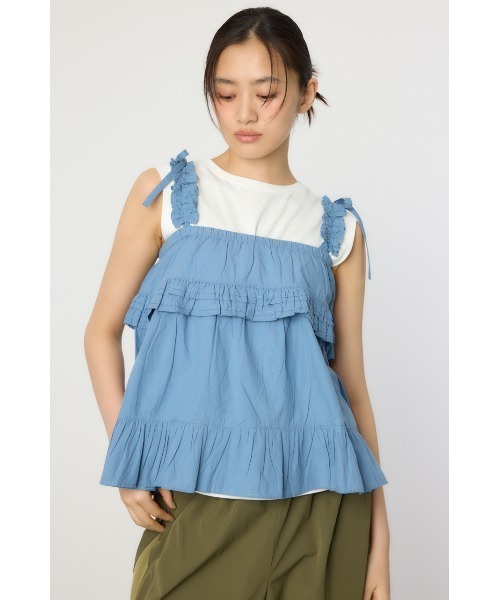 RODEO CROWNS WIDE BOWL（ロデオクラウンズワイドボウル）の「2WAYフリルキャミソール（その他トップス・レディース・ブラック/オフホワイト/ブルー・FREE）」の17枚目の写真