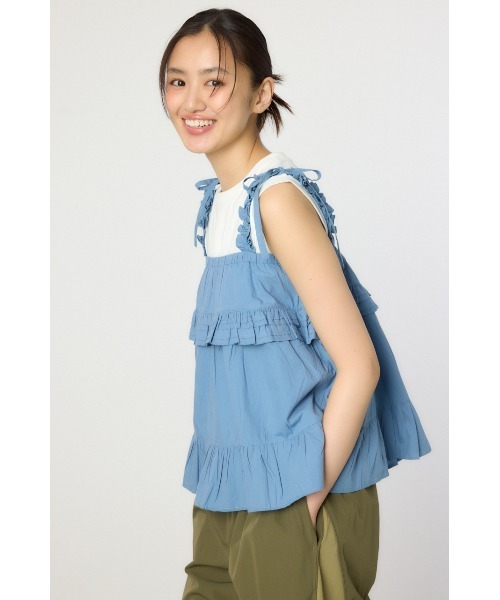 RODEO CROWNS WIDE BOWL（ロデオクラウンズワイドボウル）の「2WAYフリルキャミソール（その他トップス・レディース・ブラック/オフホワイト/ブルー・FREE）」の18枚目の写真