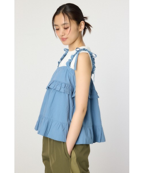 RODEO CROWNS WIDE BOWL（ロデオクラウンズワイドボウル）の「2WAYフリルキャミソール（その他トップス・レディース・ブラック/オフホワイト/ブルー・FREE）」の19枚目の写真