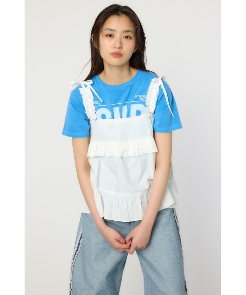 RODEO CROWNS WIDE BOWL（ロデオクラウンズワイドボウル）の「2WAYフリルキャミソール（その他トップス・レディース・ブラック/オフホワイト/ブルー・FREE）」の9枚目の写真