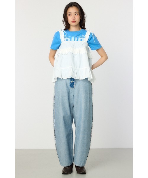 RODEO CROWNS WIDE BOWL（ロデオクラウンズワイドボウル）の「2WAYフリルキャミソール（その他トップス・レディース・ブラック/オフホワイト/ブルー・FREE）」の14枚目の写真