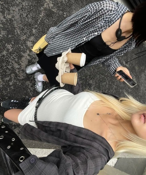 ブラウス シャツ 「MADE」 シュロットチェックサマールーズフィットフードシャツ レディース メンズ BLACKUP ブラウス シャツ 「MADE」 シュロットチェックサマー