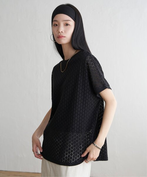 LBC（エルビーシー）の「【プチプラ1990円（税抜）】アイレットレースプルオーバー（Tシャツ/カットソー・レディース・ホワイト/ブラック/グレイッシュベージュ/ブルー/グリーン・L/M）」の17枚目の写真