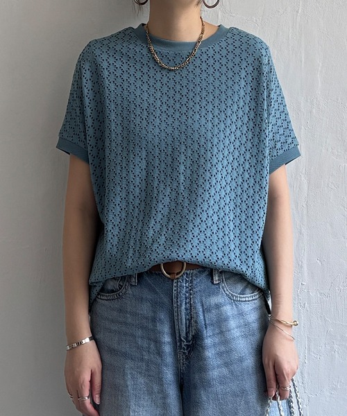tシャツ M2345 アイレットプルオーバー レディース ikka tシャツ アイレットレースプルオーバー レディース