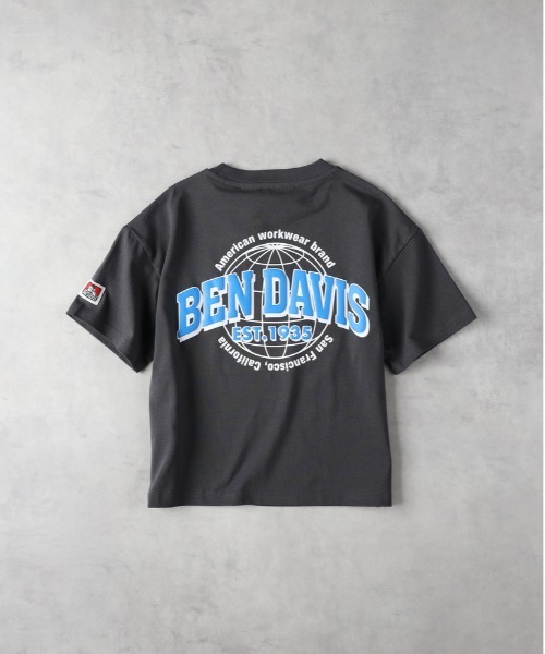 Right-on（ライトオン）の「【BEN DAVIS】ワールドロゴプリントＴシャツ（Tシャツ/カットソー・キッズ・ホワイト/ダークグレー・130/140/150/160）」の2枚目の写真