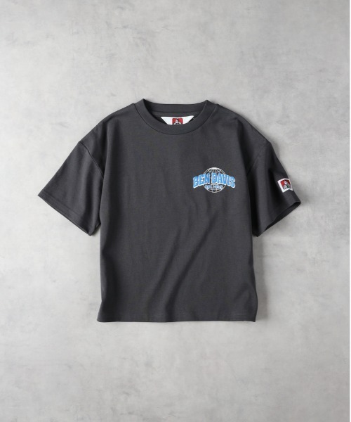 Right-on（ライトオン）の「【BEN DAVIS】ワールドロゴプリントＴシャツ（Tシャツ/カットソー・キッズ・ホワイト/ダークグレー・130/140/150/160）」の3枚目の写真