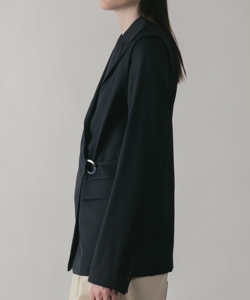 CINOH(チノ)の「SUMMER WOOL JACKET(テーラードジャケット・レディース・ブラック・36)」の4枚目の写真