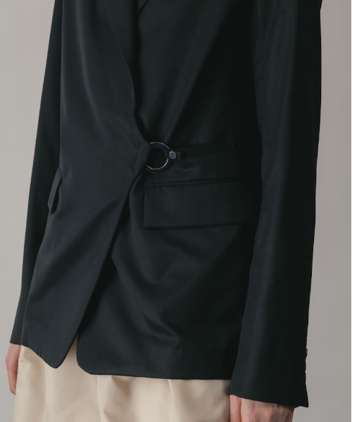 CINOH(チノ)の「SUMMER WOOL JACKET(テーラードジャケット・レディース・ブラック・36)」の6枚目の写真
