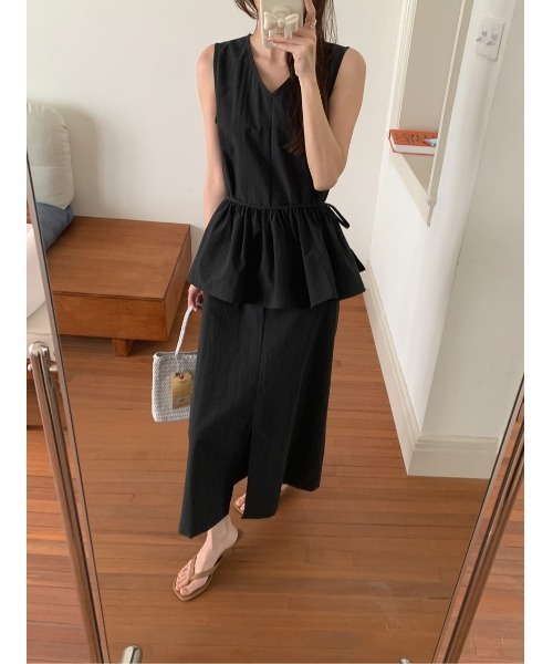 美品★AMERI｜定価1,8万 ノースリーブ ランダムヘムワンピース 楽天市場】ブークレーノースリーブワンピース／アダムエロペ