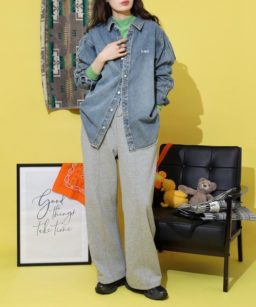 NERDY(ノルディ)の「NYデニムシャツ(シャツ/ブラウス・メンズ・ブルー/ネイビー・S/M/L)」の10枚目の写真