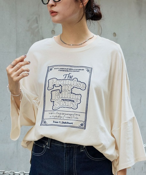 前後2WAY フロントデザイン/バックデザイン グラフィック刺繍 オーバー