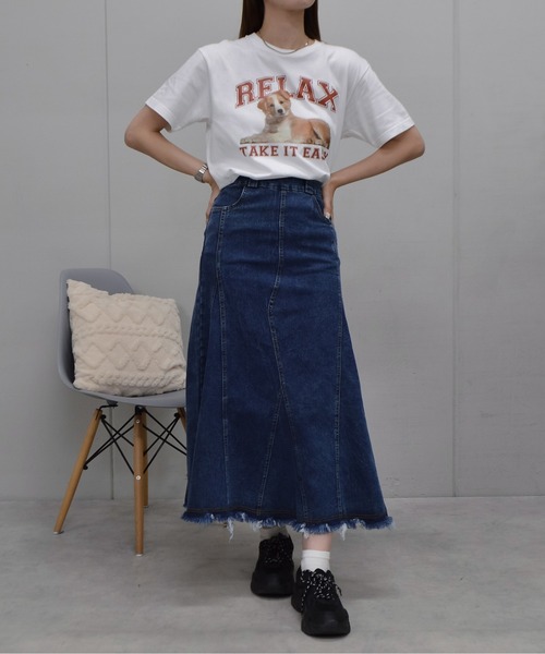 spiritoso(スピリトーゾ)の「【spiritoso】RELAX シートプリントTシャツ(Tシャツ/カットソー・レディース・ブラック/オートミール/ホワイト・LARGE/MEDIUM)」の7枚目の写真