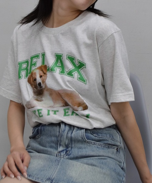 spiritoso(スピリトーゾ)の「【spiritoso】RELAX シートプリントTシャツ(Tシャツ/カットソー・レディース・ブラック/オートミール/ホワイト・LARGE/MEDIUM)」の9枚目の写真
