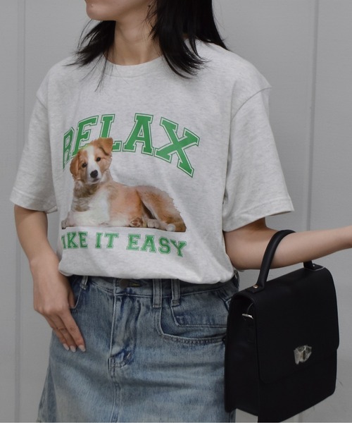 spiritoso(スピリトーゾ)の「【spiritoso】RELAX シートプリントTシャツ(Tシャツ/カットソー・レディース・ブラック/オートミール/ホワイト・LARGE/MEDIUM)」の10枚目の写真