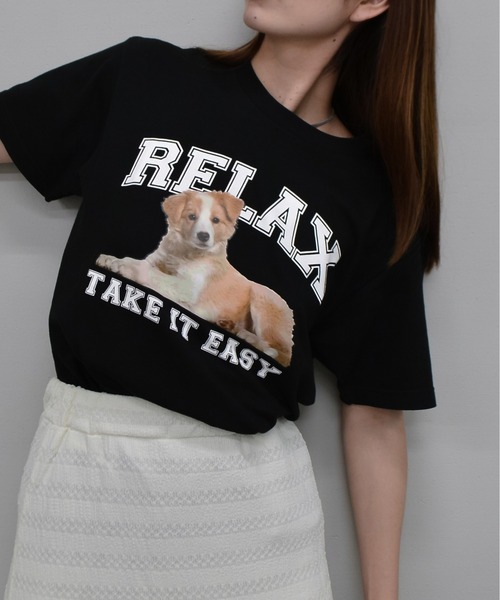 spiritoso(スピリトーゾ)の「【spiritoso】RELAX シートプリントTシャツ(Tシャツ/カットソー・レディース・ブラック/オートミール/ホワイト・LARGE/MEDIUM)」の12枚目の写真