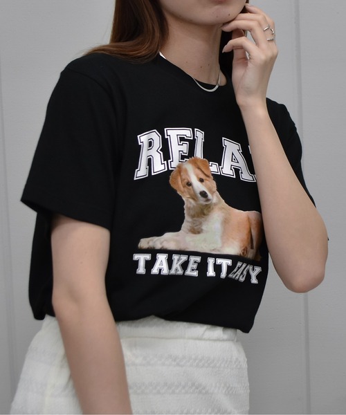 spiritoso(スピリトーゾ)の「【spiritoso】RELAX シートプリントTシャツ(Tシャツ/カットソー・レディース・ブラック/オートミール/ホワイト・LARGE/MEDIUM)」の13枚目の写真
