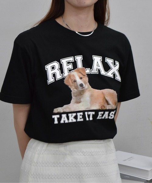 spiritoso(スピリトーゾ)の「【spiritoso】RELAX シートプリントTシャツ(Tシャツ/カットソー・レディース・ブラック/オートミール/ホワイト・LARGE/MEDIUM)」の14枚目の写真
